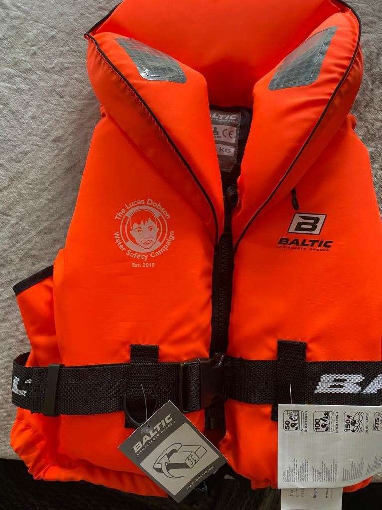 An orange lifejacket is among those provided at cost by Baltic