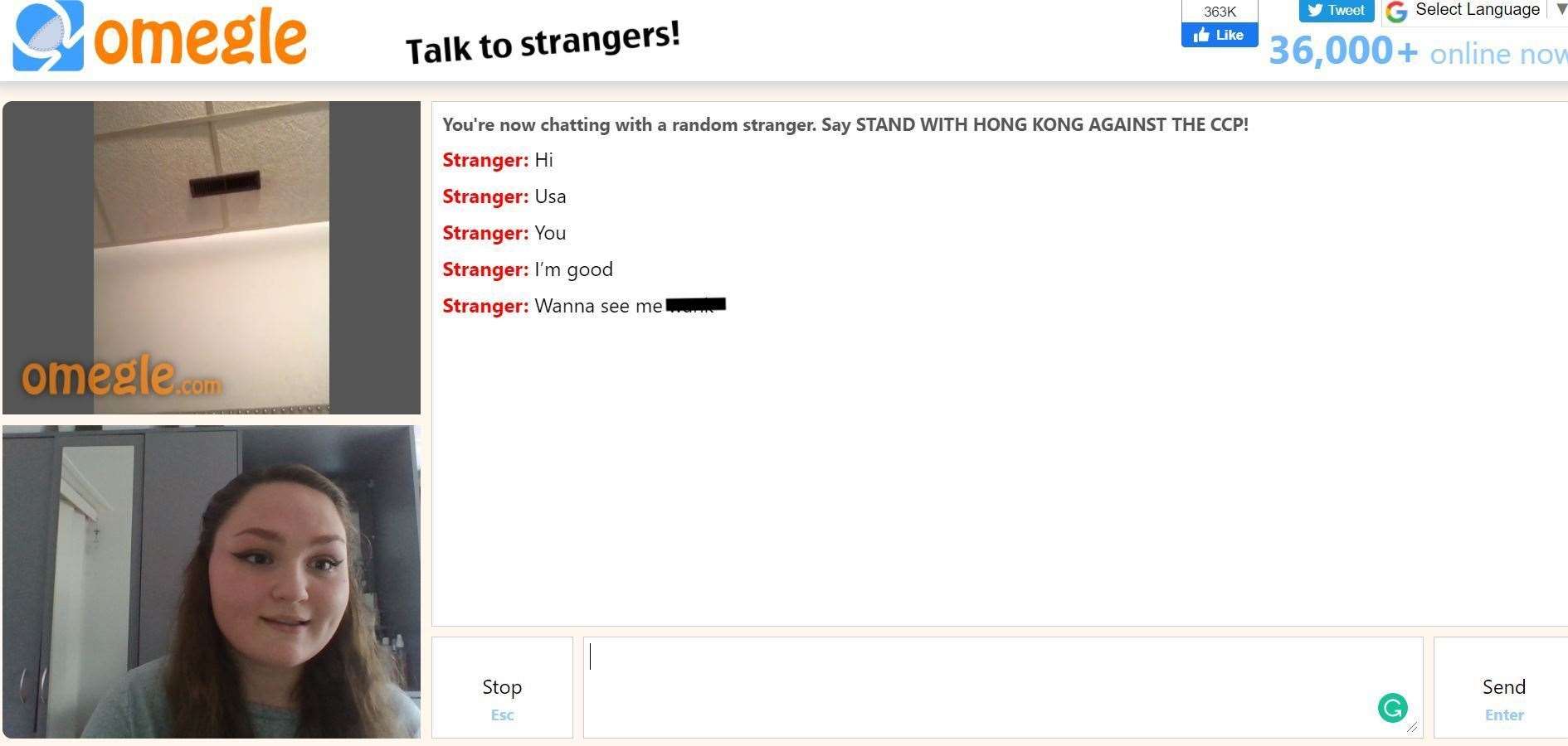 A screengrab of my time on Omegle