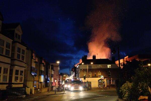 Thirty fire fighters have been tackling the blaze. Picture by @official_rourke