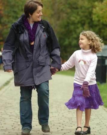 Fiona Bromelow with her goddaughter Alice Lightstone. Picture courtesy GLOUCESTERSHIRE ECHO