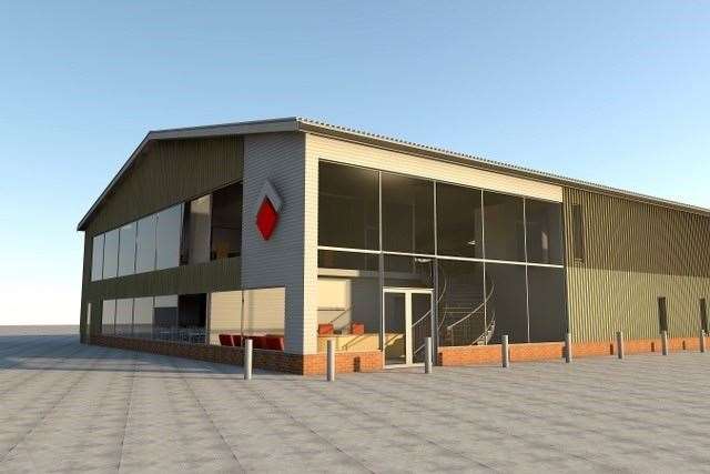 An artist's impression of what the new factory will look like