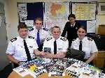 Chief Inspector Ken Elmes (centre) with senior officers and PCSOs launching the Safer Winter campaign