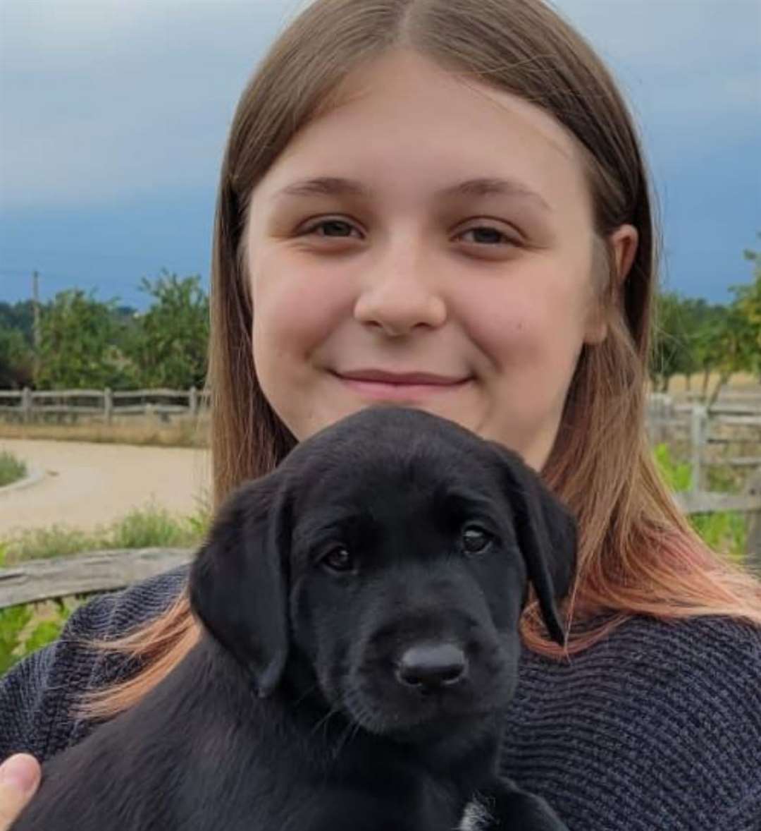 The Maidstone teen will be getting her new assistance dog Jasper at the end of August