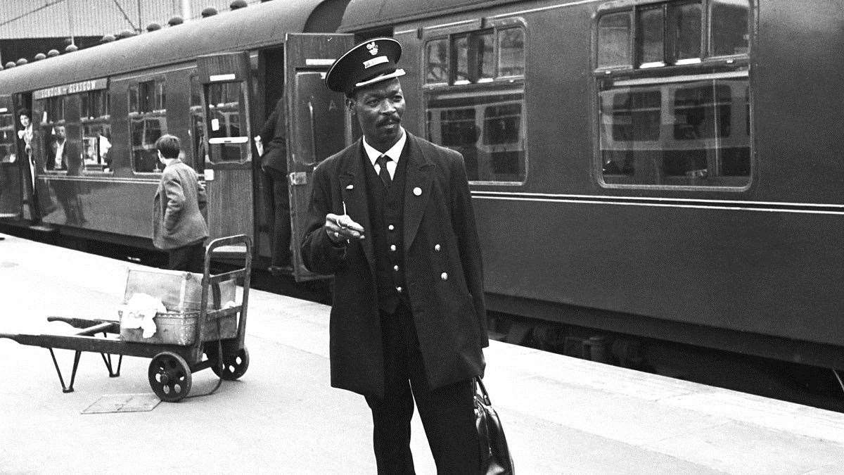 Asquith Xavier, from Chatham, was the first black train guard at London Euston. Picture: National Railway Museum