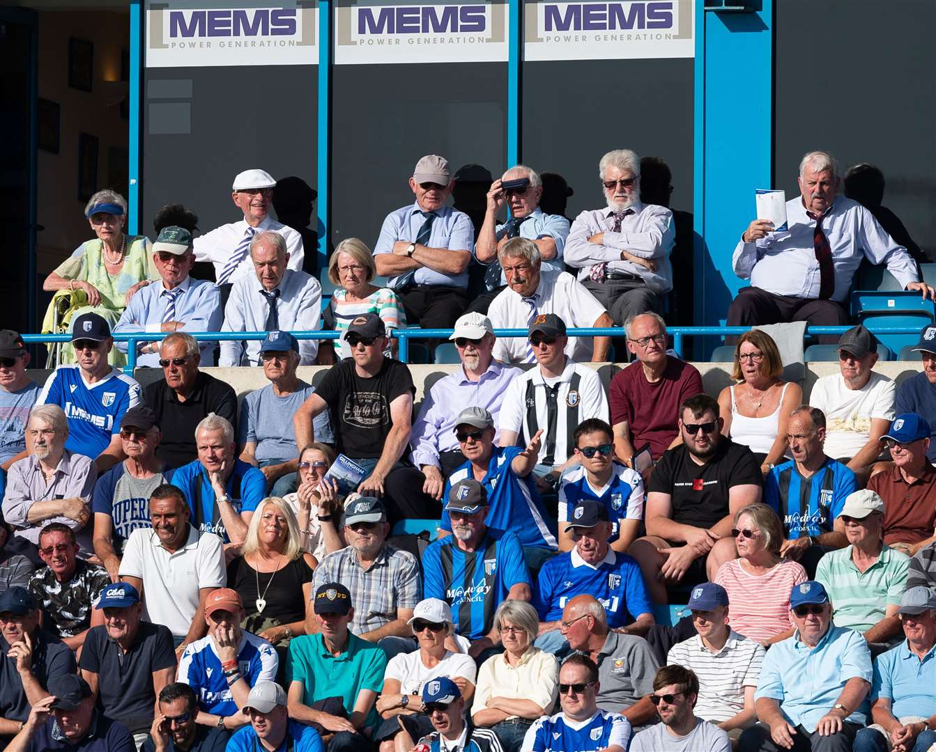 Club sponsor Colin Jarvis of MEMS watching on at Priestfield Picture: Barry Goodwin