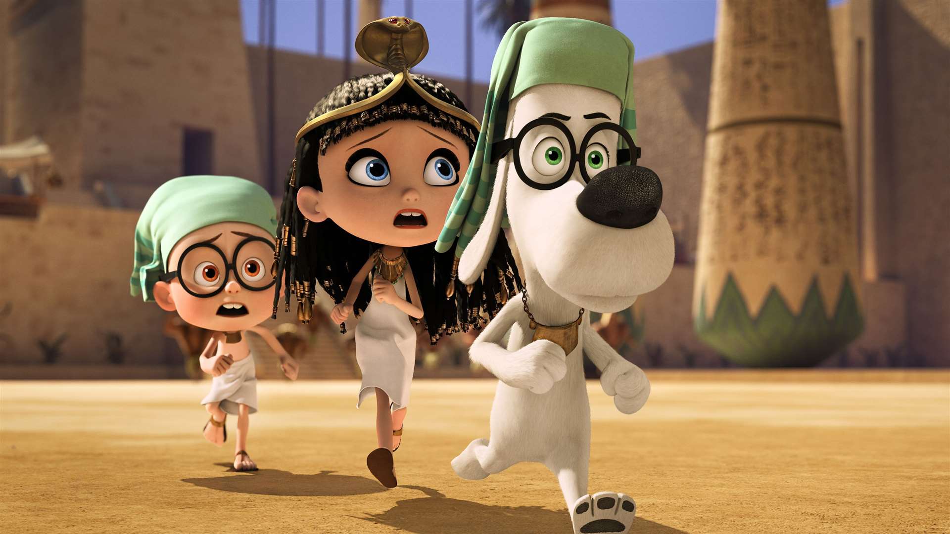 Mr. Peabody & Sherman with Mr Peabody (voiced Ty Burrell), Sherman (voiced Max Charles) and Penny Patterson (voiced Ariel Winter). Picture: PA Photo/Fox UK