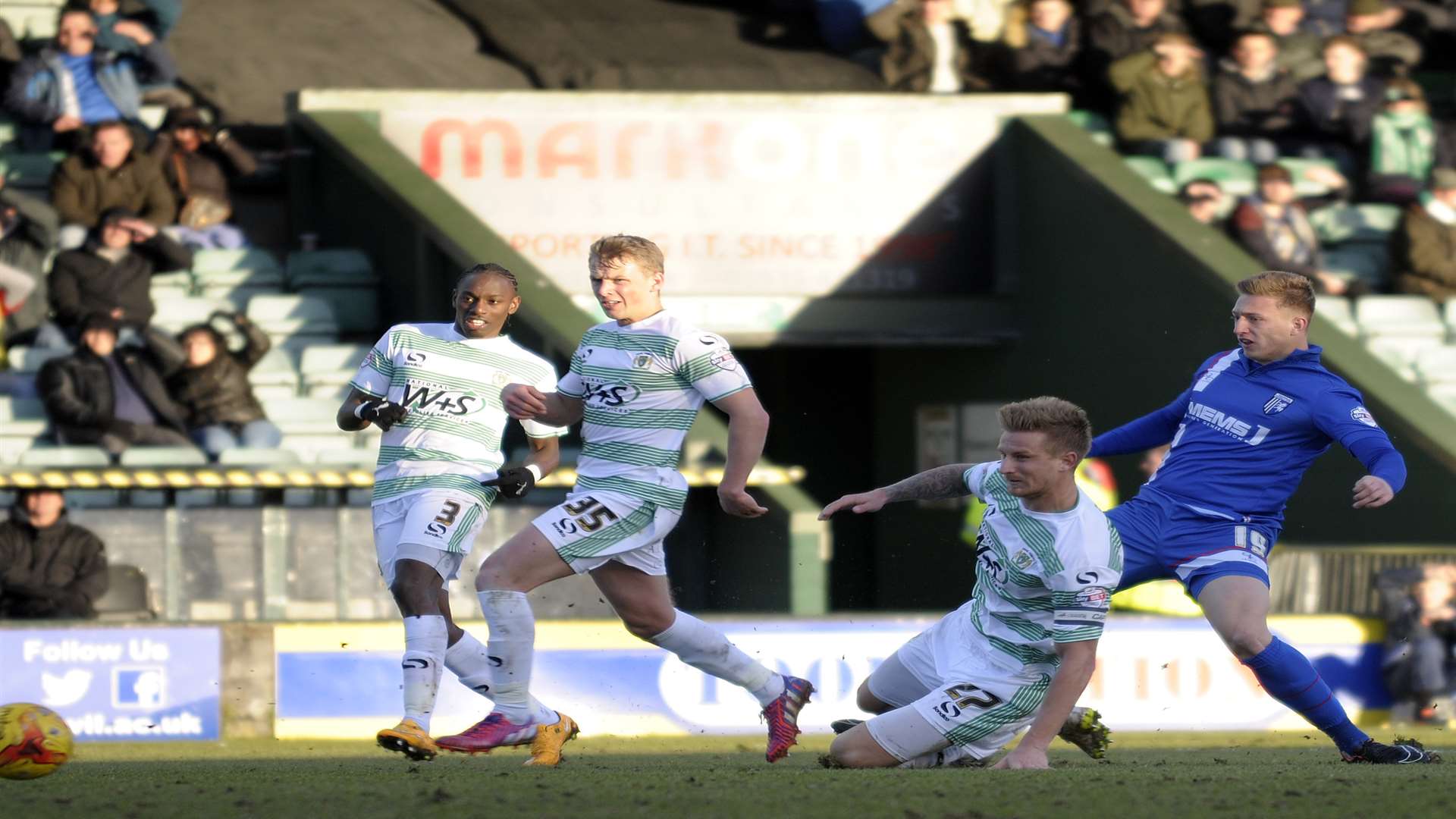 Luke Norris puts Gills in the driving seat at Yeovil after coming off the bench Picture: Barry Goodwin