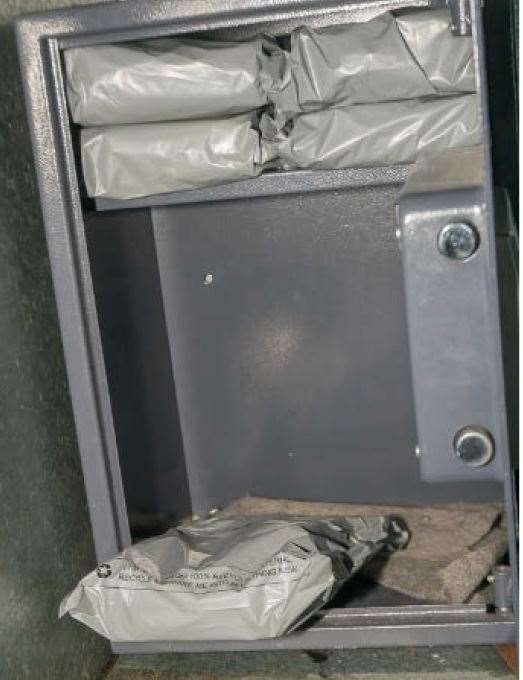 Most of the drugs were found stashed inside a safe at a property in Ranscombe Close, Rochester. Picture: Kent Police