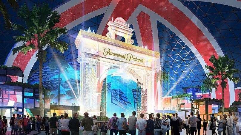 A design of what the entry gate to the London Resort will look like if it opens. Picture: LRHC