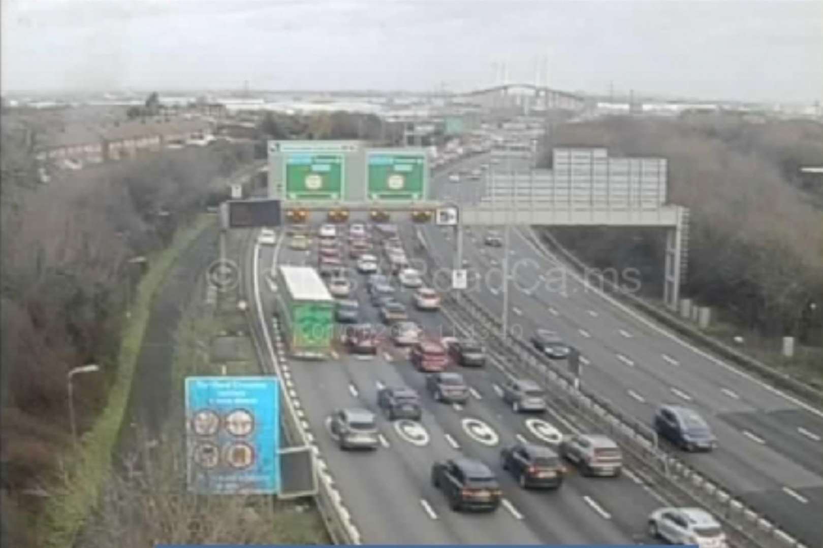 Traffic is building up on the M25 near the Dartford Crossing. Photo: National Highways