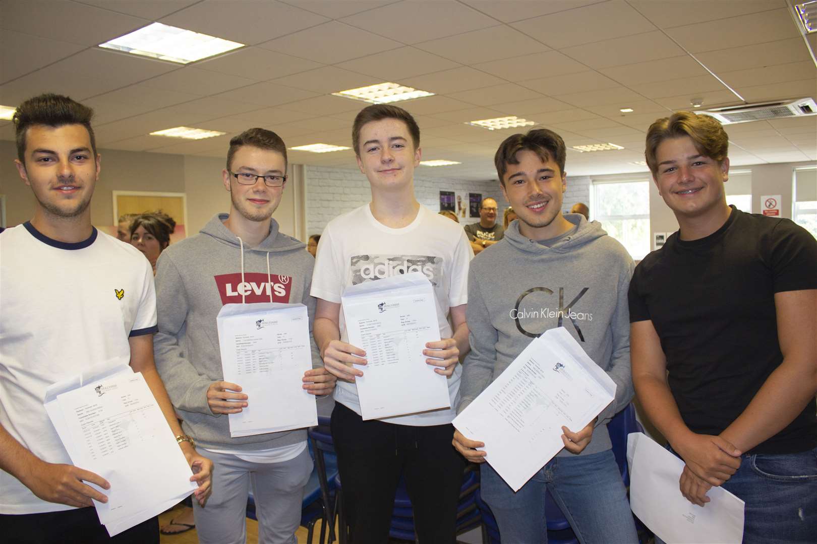 Holcombe's Ben Withey, Lewis Clark, Curtis Birch, Riley Pokora and Harry Poile with their results (15618031)