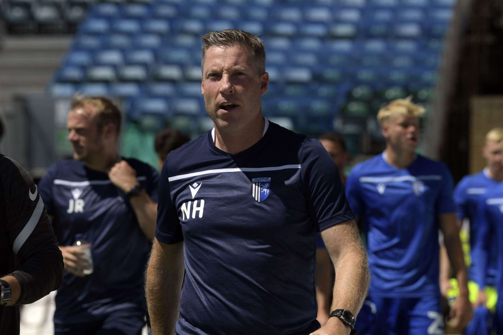 Gillingham manager Neil Harris admits he's unsure what team and formation Hartlepool United's new manager Keith Curle will pick Picture: Barry Goodwin