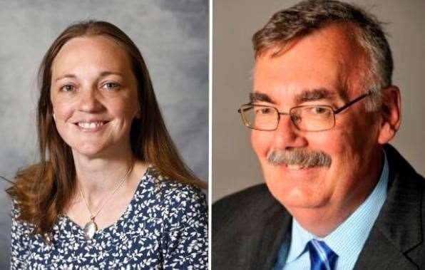 Conservatives Cllr Adrian Gulvin, right, and Cllr Elizabeth Turpin, left, have been chosen to be leader and deputy leader of the Medway Tories. Picture: Medway Council