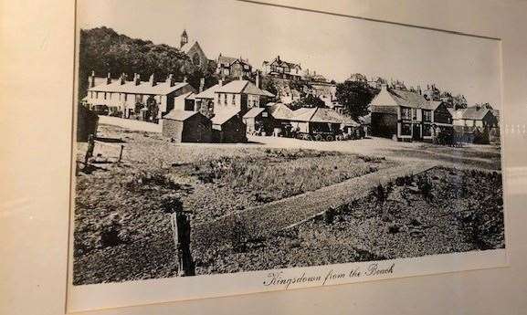 I couldn’t see a date on this photograph of Kingsdown from the beach but it was easy enough to spot the pub we were in