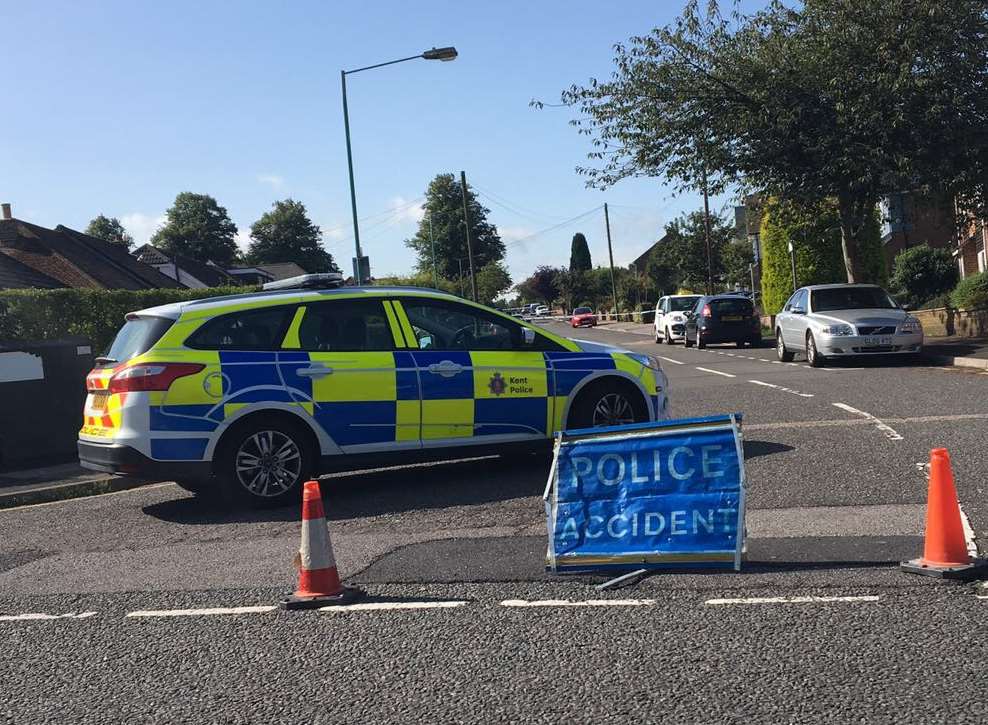 Police have sealed off Bredhurst Road, Wigmore
