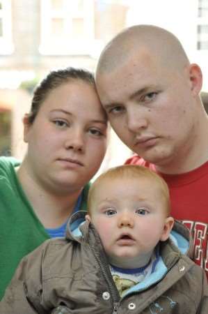 Kayleigh Ashdown and Luke Sullivan with their son, Archie