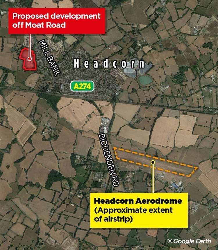 The proposed development was about two miles away from Headcorn Aerodrome