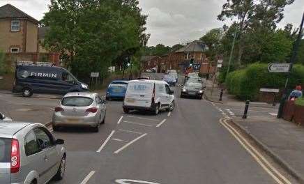 Four-way traffic lights have been placed at the junction of Courtenay Road and Old Tovil Road. Picture: Google Street View