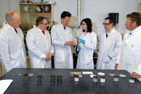 Ed Miliband meets science students at the Chatham campus of the University of Greenwich