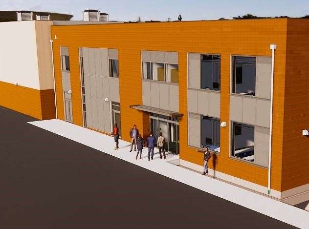 How the extension at Borden Grammar School, Sittingbourne, will look. Picture: KCC