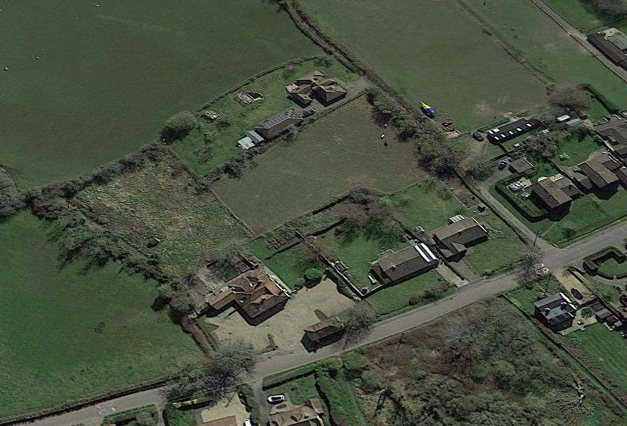 View of the Honest Miller pub in Brook, near Ashford, with adjacent land earmarked for new housing. Picture: Google Earth