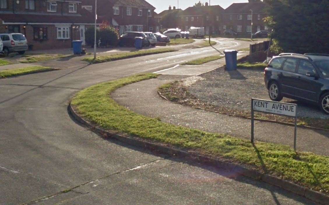 A home in Kent Avenue, Sittingbourne, was targeted by a creeper burglar. Picture: Google