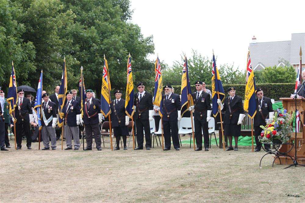 Standard bearers at the Wings of Memory Service. Picture: Minster Matters