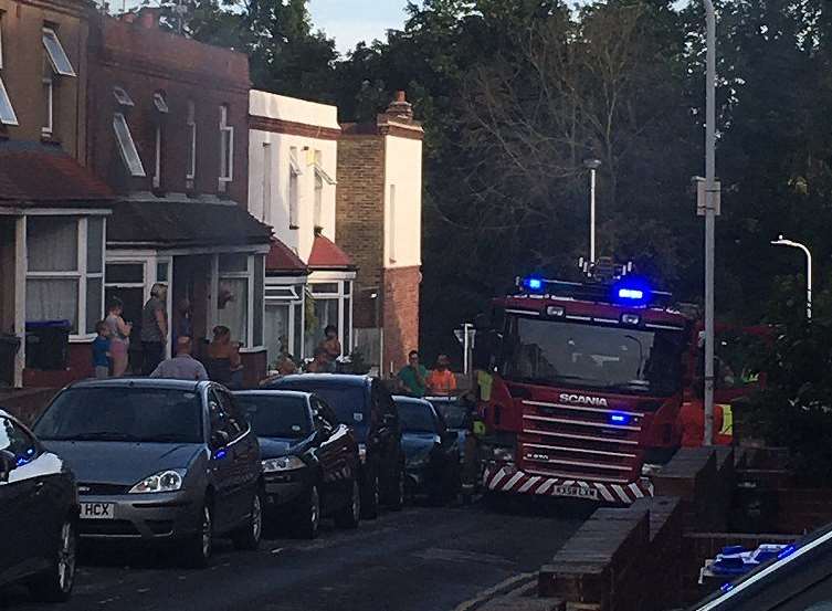 The fire crews at the scene. Picture: Annies Larder