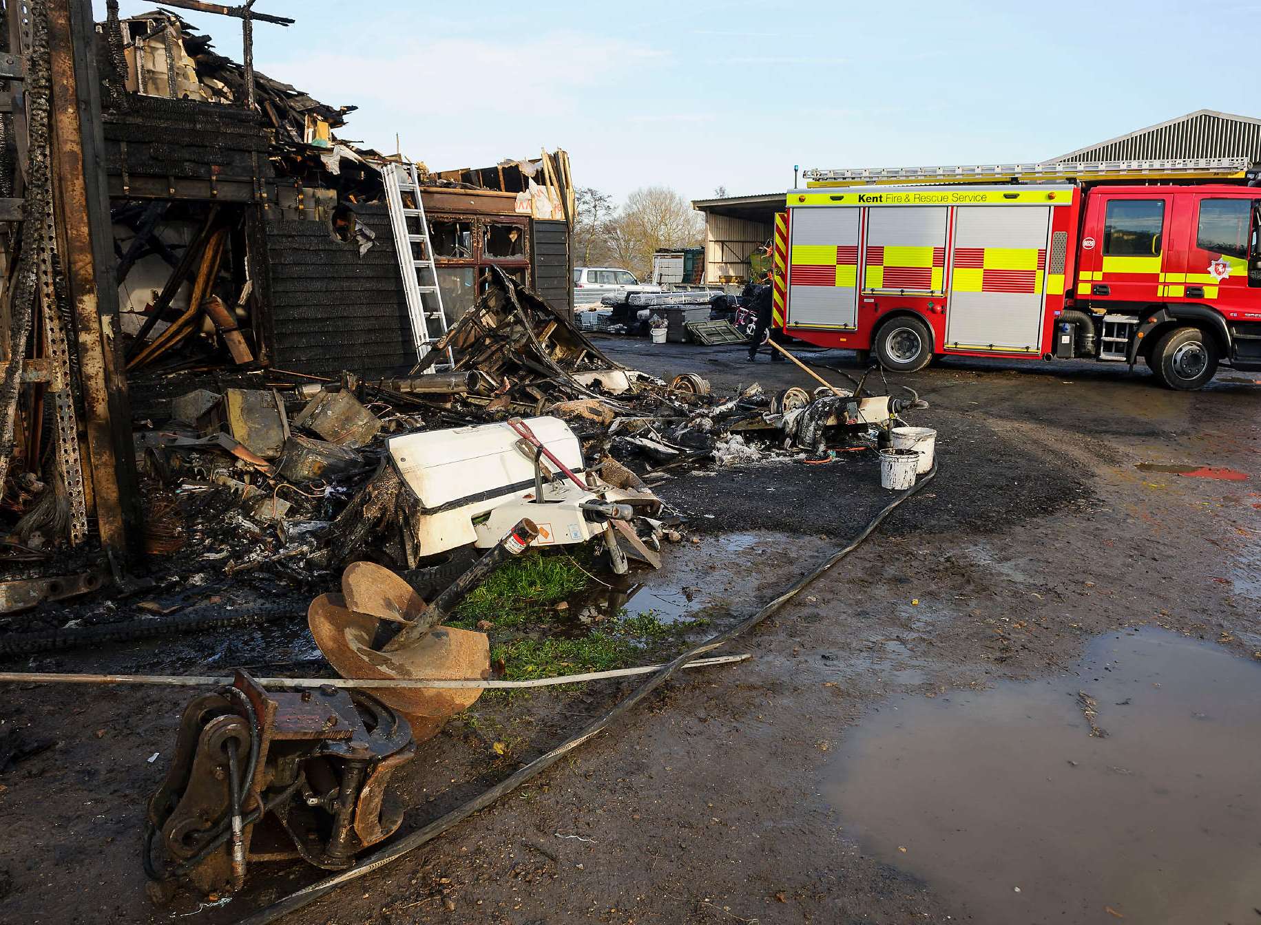 The devastation this morning. Picture: Andy Payton