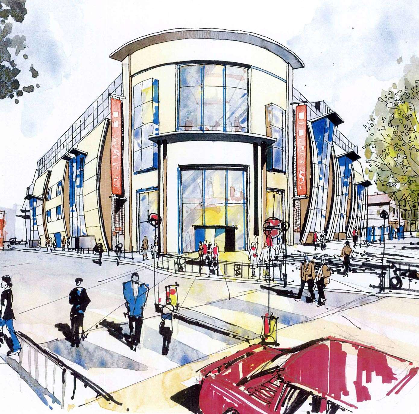 Developers released this artist’s impression of the centre’s extension back in 2003