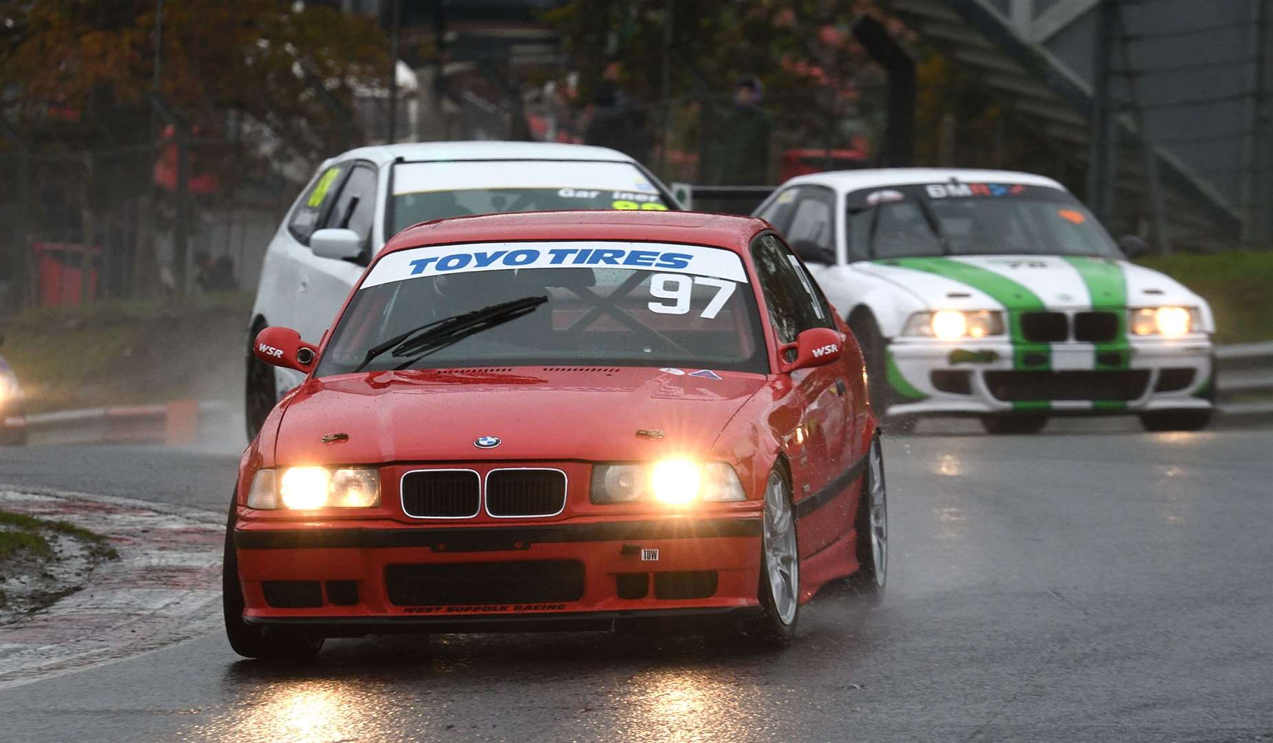 Peter Seldon, from Sevenoaks, claimed two class wins in the Super Saloons races in his BMW E36 M3