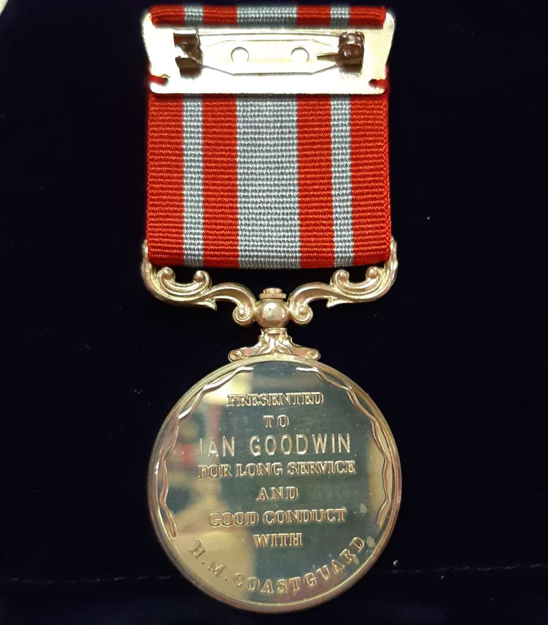 Ian Goodwin's long service medal