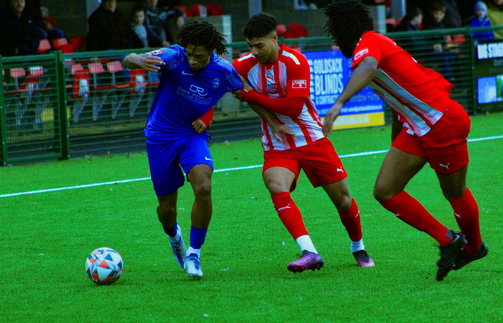 Herne Bay's Kymani Thomas suffered a horror injury as the initial fixture against Horsham last month was abandoned. Picture: Keith Davy