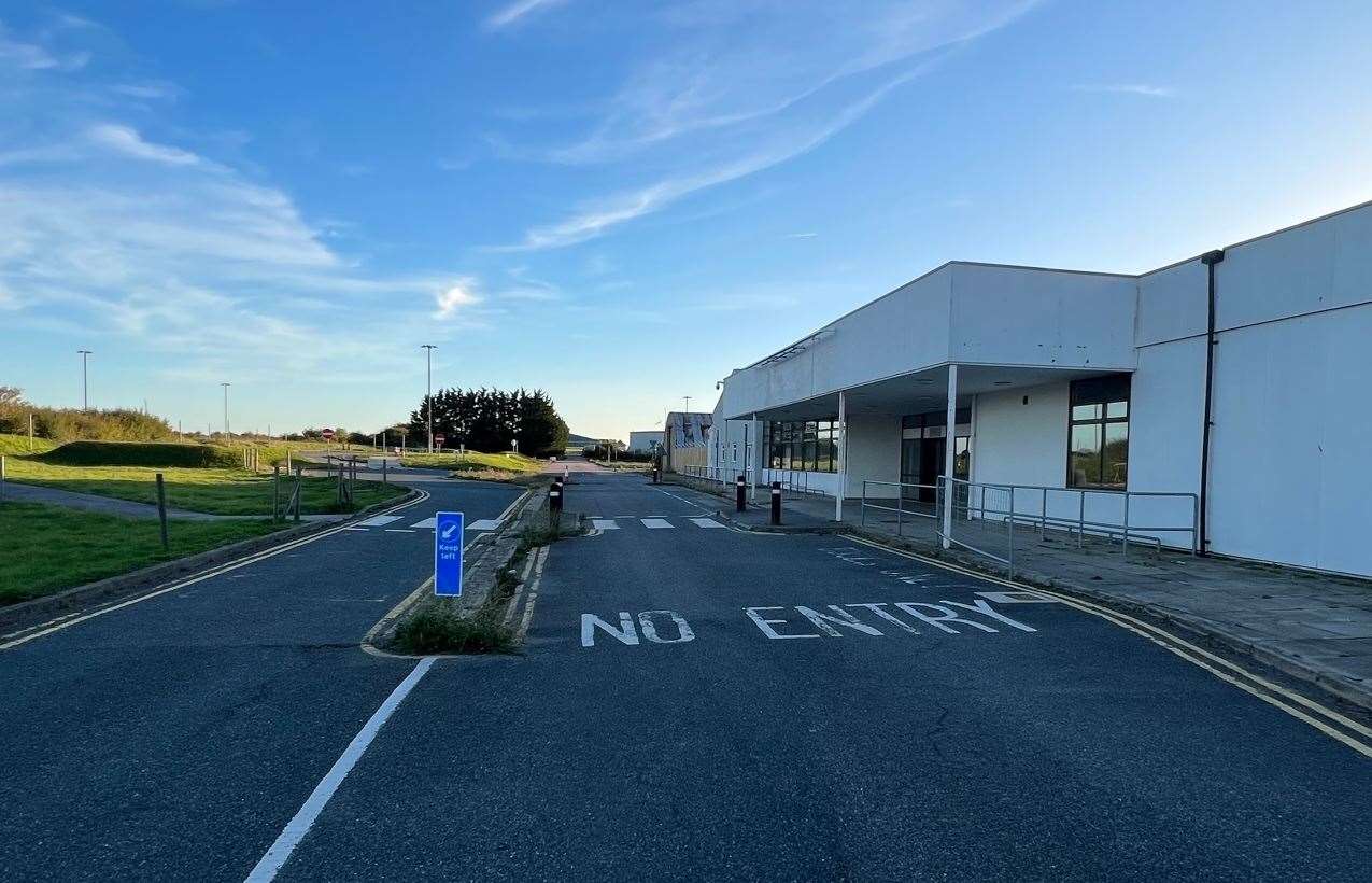 Exterior at Manston Airport today - opposite to the entrance was where the Covid testing station was situated for many months