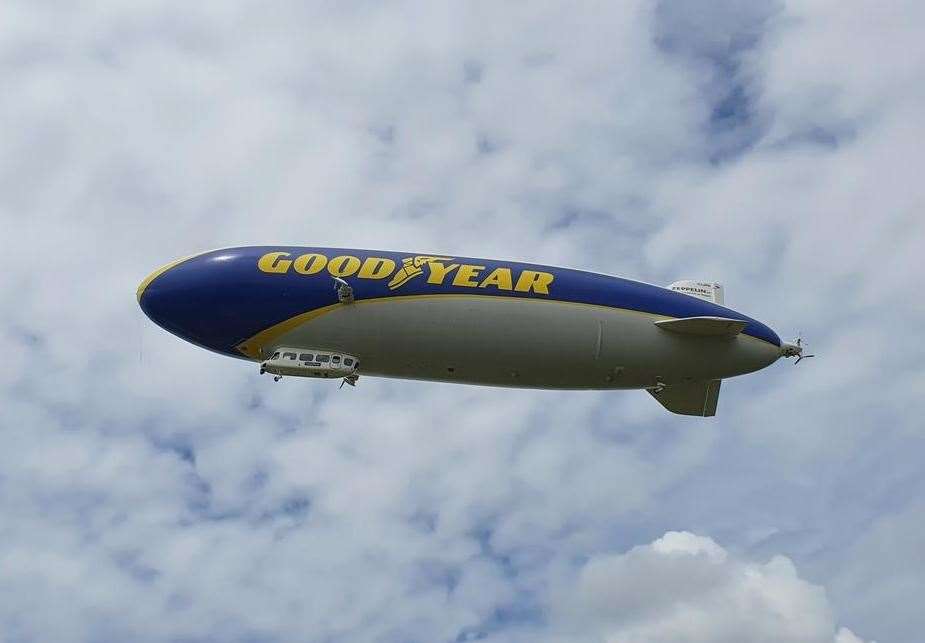 The Goodyear blimp during its passage over Kent. Photo: Jack Wenbourne