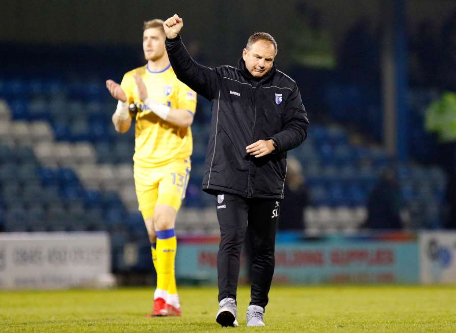 Gillingham manager Steve Lovell after the full-time whistle Picture: Andy Jones
