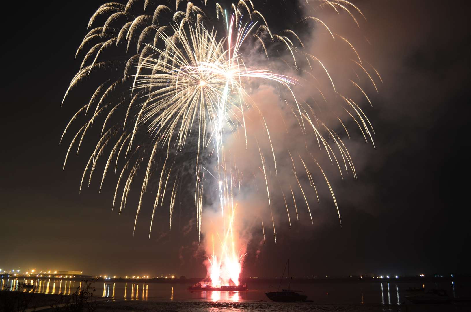 Fireworks over the River Thames at Gravesend on Friday, November 3. Picture: Jason Arthur