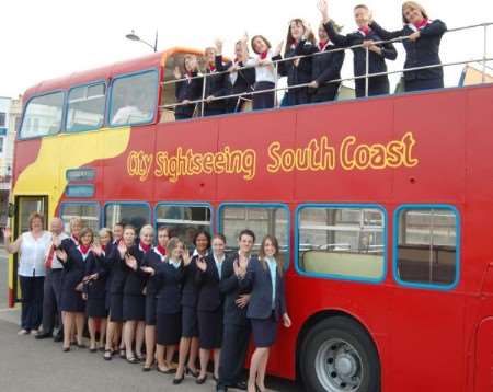 Tourism students at Thanet College who will be working as tour guides this summer