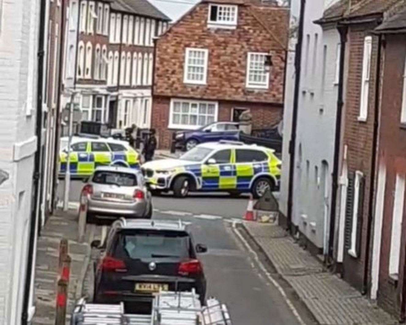 A view of the scene from Love Lane. Picture: Ben Haldane