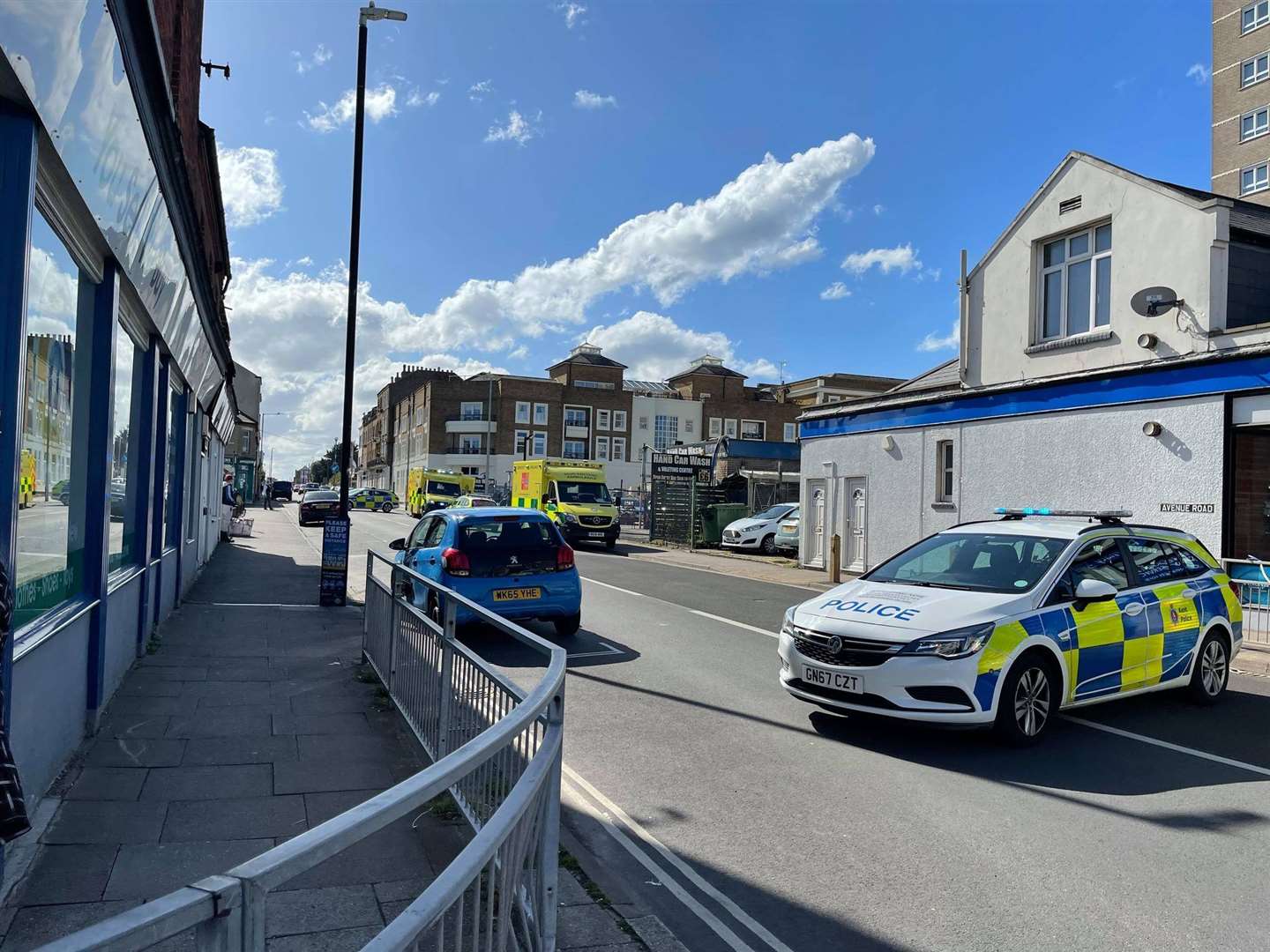 A stretch of Herne Bay High Street has been sealed off by police. Picture: Simon Welsh