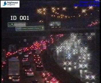 Traffic is building on the A2 this morning. Picture: Highways England.