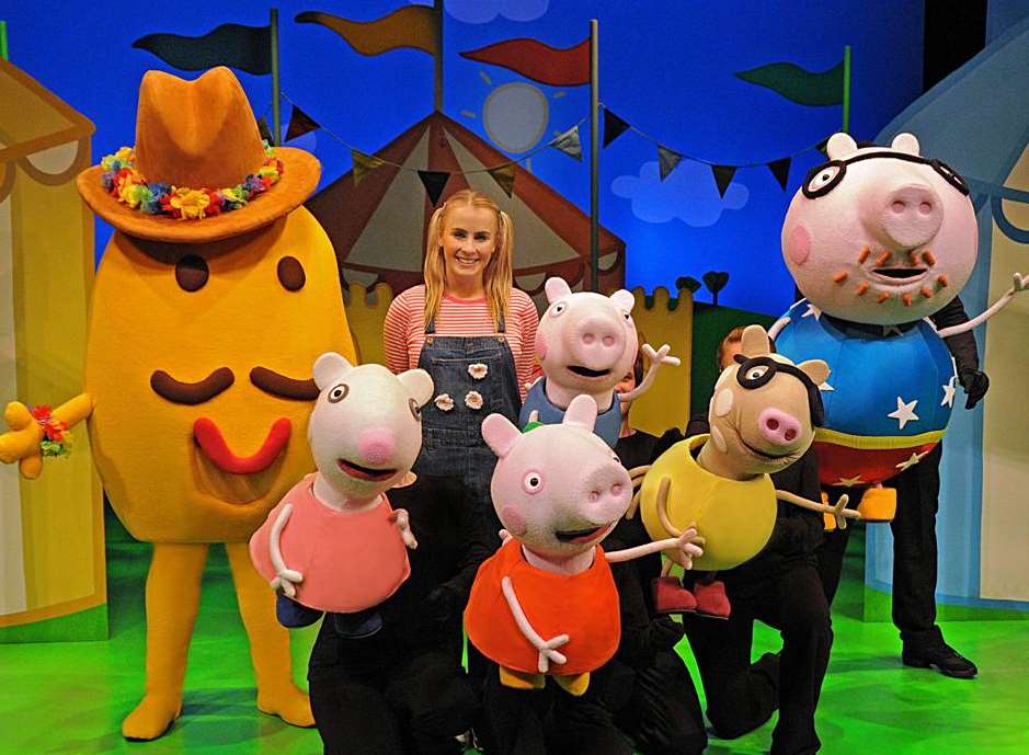 Mr Potato and the rest of the gang at Peppa Pig's Big Splash