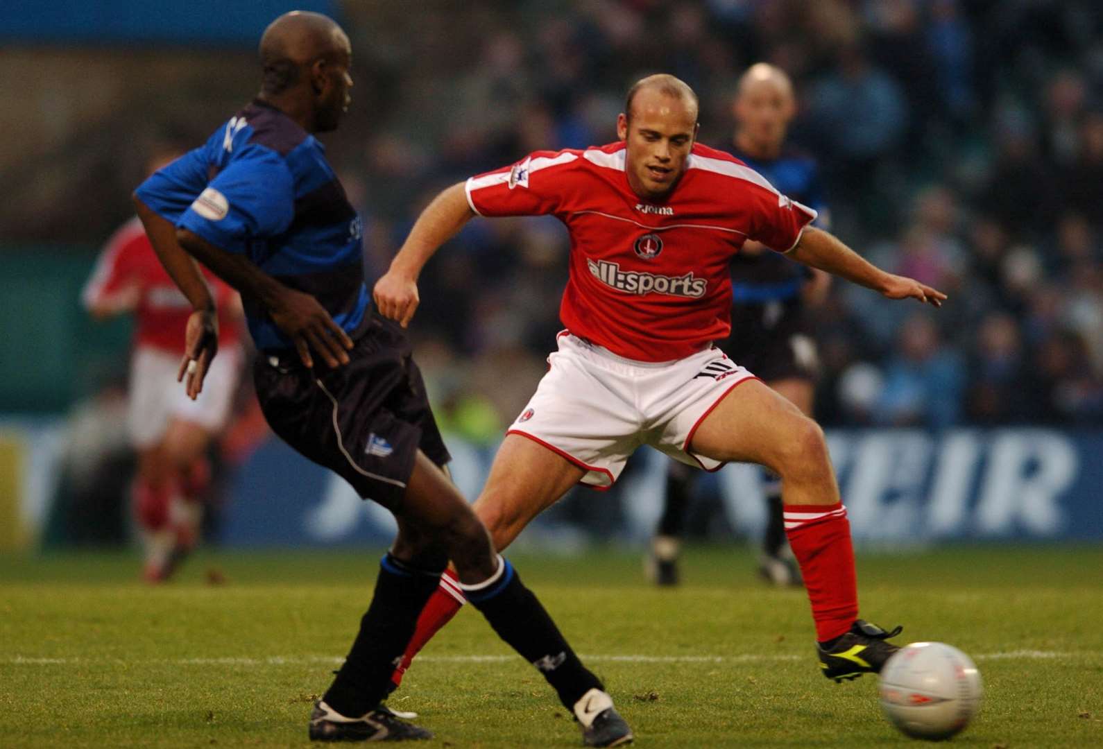 Charlton Athletic's Claus Jensen and Nyron Nosworthy