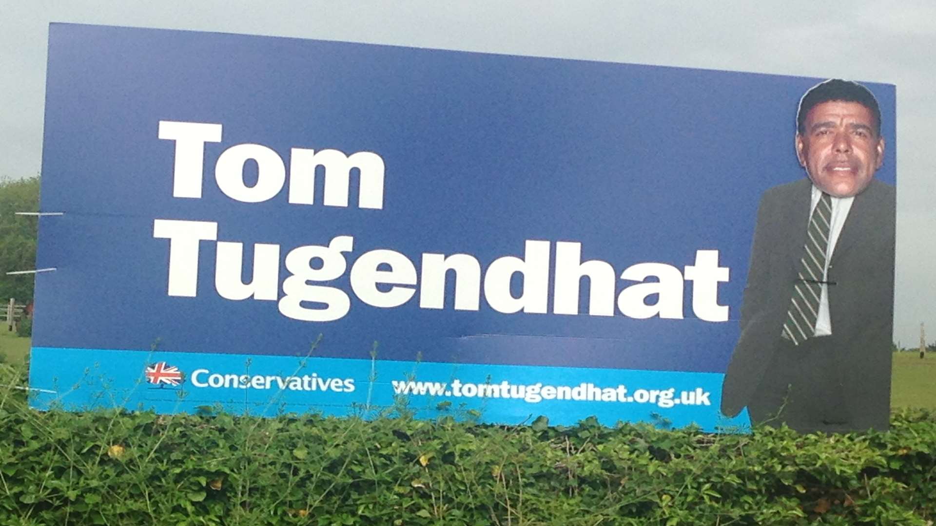 Mr Tugendhat's face was replaced with Chris Kamara's