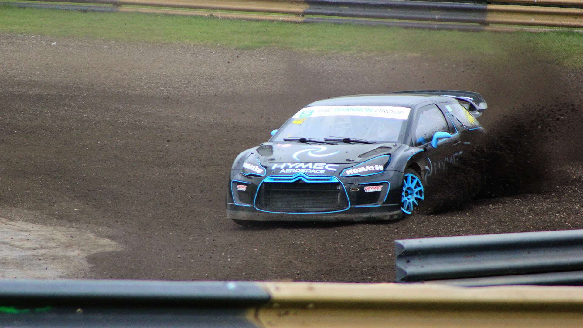 Lydden Hill owner Pat Doran kicks up the gravel at Chessons. Picture: Joe Wright