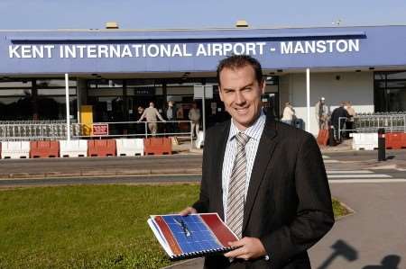 Matt Clarke at Kent International Airport (file picture)