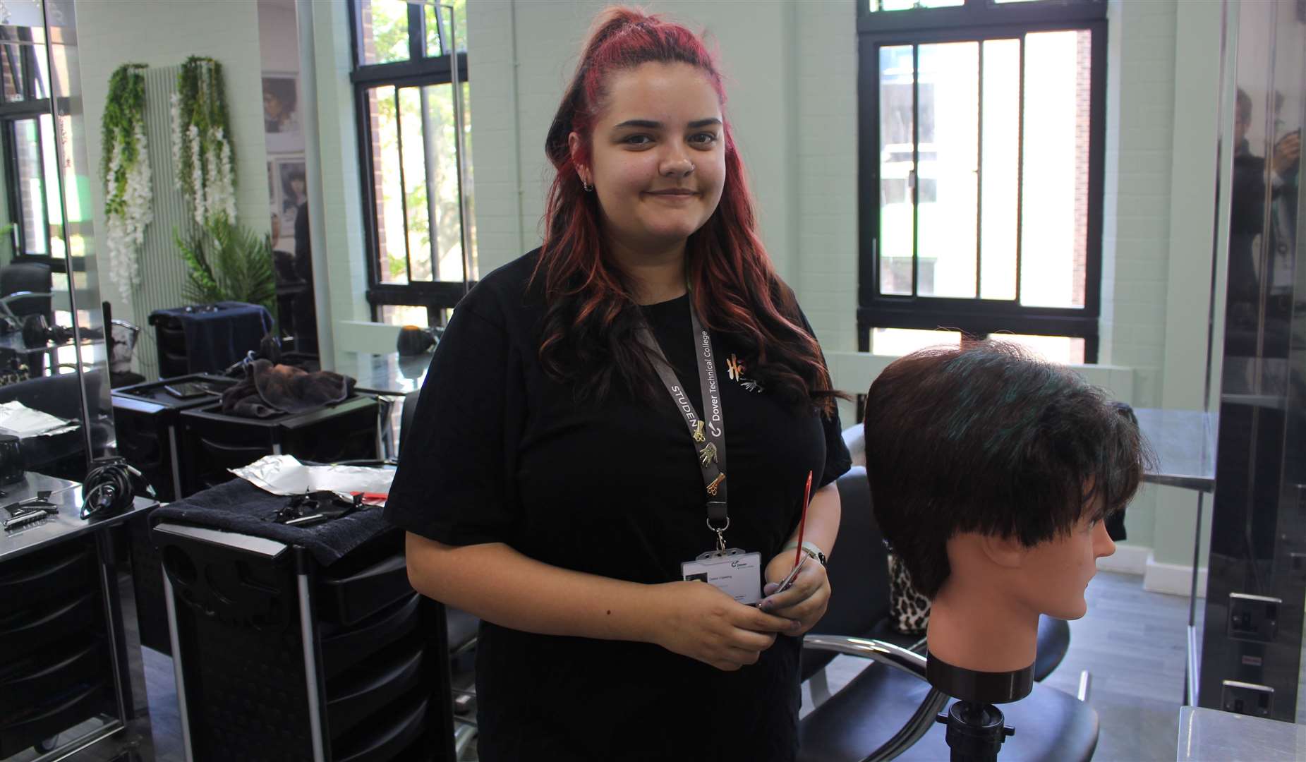 Daisie Capeling is studying Hairdressing Level 2 and says there is a real sense of freedom at the school but also a strong routine at the same time.