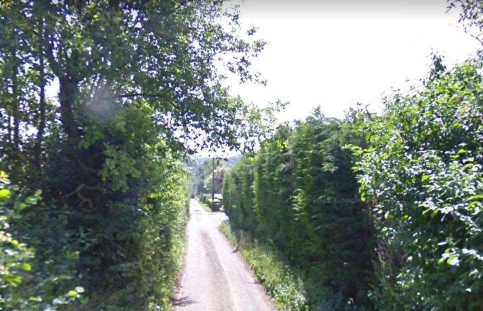 The incident happened in Tonford Lane, Thanington. Picture: Google
