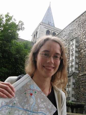 Clare Debenham is walking from Rochester Cathedral to Canterbury Cathedral to raise money for the MS Society