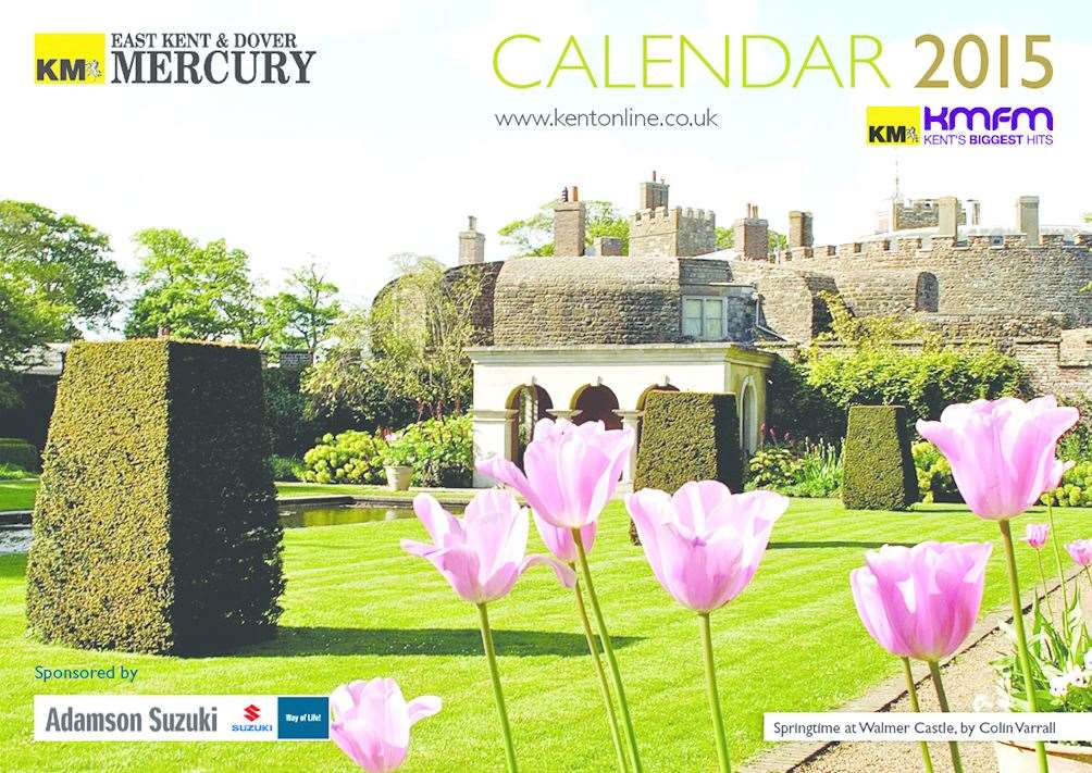 Colin Varrall's image of Walmer Castle gardens won him the coveted front page spot on the Mercury Calendar 2015